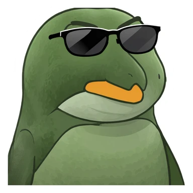 Penguin wear sunglasses sticker