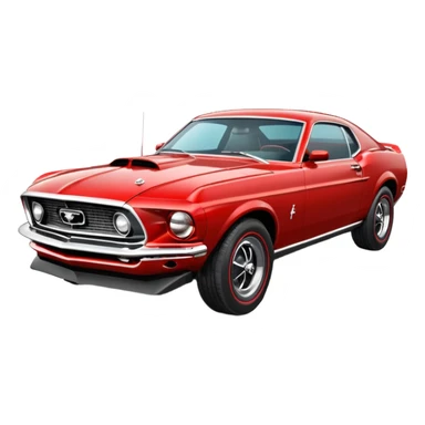 A 1969 model ford mustang sticker
