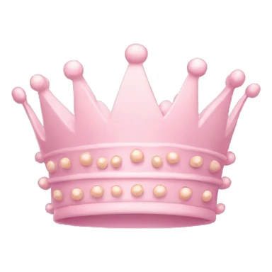 Pastel pink crown sticker