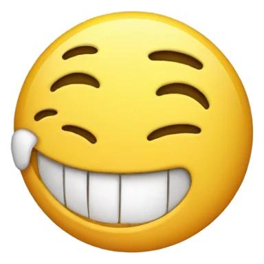 Fake smiling emoji being irritated sticker