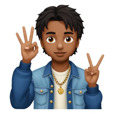 Playboi Carti YVL hand sign sticker