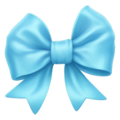 Baby blue bow sticker