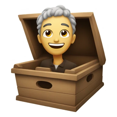 Laughing in a coffin  sticker