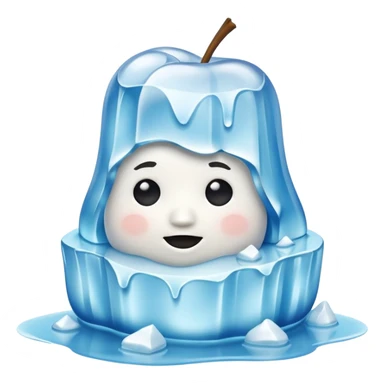 A 3D iceberg in Apple Memoji style
 sticker