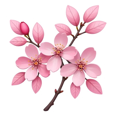 Cute Cherry blossom Cherries with pastel-colored leaves sticker