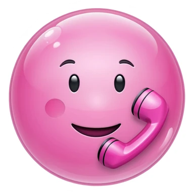 pink phone call \caller id bubble sticker