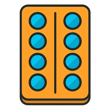 medicine blister pack icon, lineal, modern icon style sticker