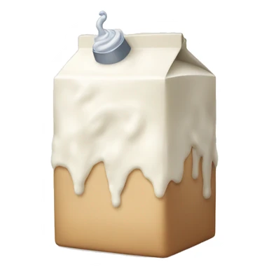 a milk carton with a whipping cream icon sticker
