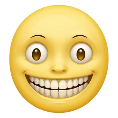 creepy smile lots of teeth built like regular yellow smile remake the second one but sad sticker