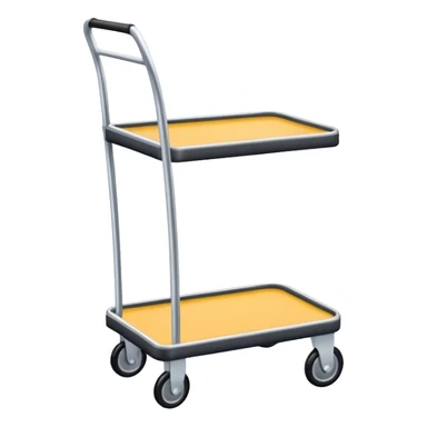tall luggage cart with only one platform sticker