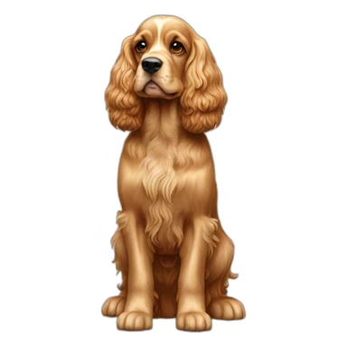 Dog-golden-english-cocker-spaniel-full-body-standing sticker