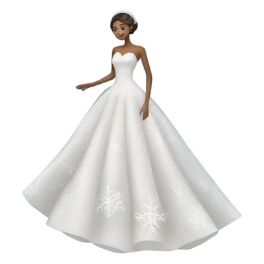 Snowflake wedding dress sticker