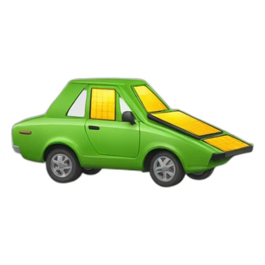 carrinho movido a placa solar sticker