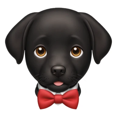 Black lab wearing a bow tie  sticker