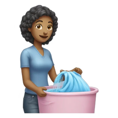 A woman who washes clothes sticker
