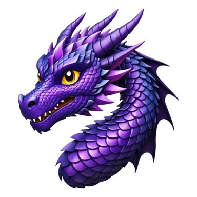black dragon with purple shimmer sticker