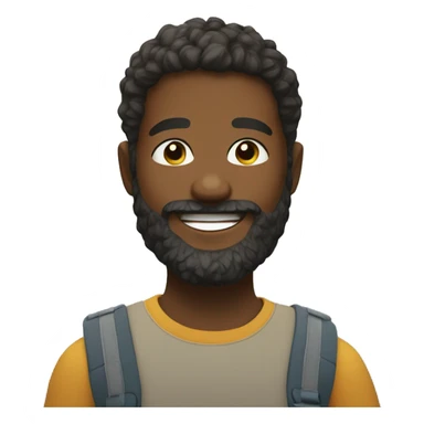 bearded boy outdoors smiling sticker