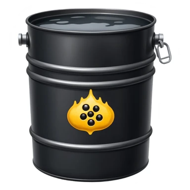 oil sludge in barrel  sticker