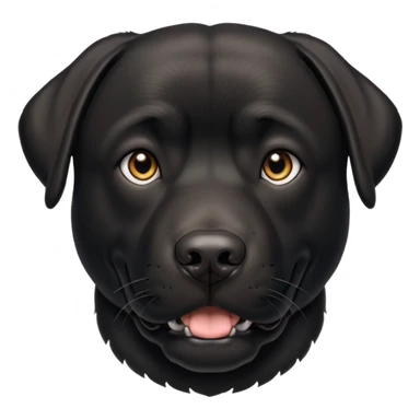 Perro Labrador  negro adulto con la mandíbula  un poco más marcada sticker