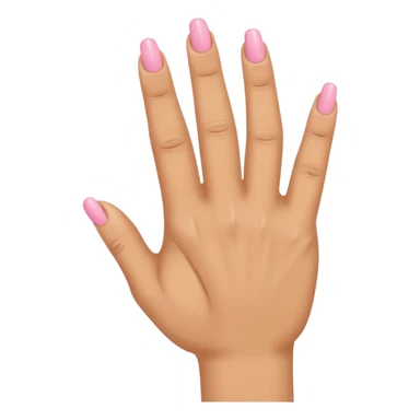 Hand with Index, Middle, and Pink out straight with ring finger bent in tight sticker