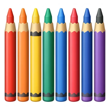 A row of crayons sticker