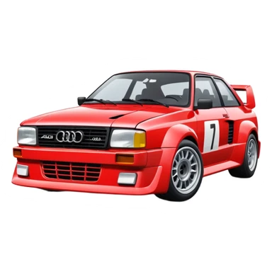 Audi Quattro S1 best view  sticker