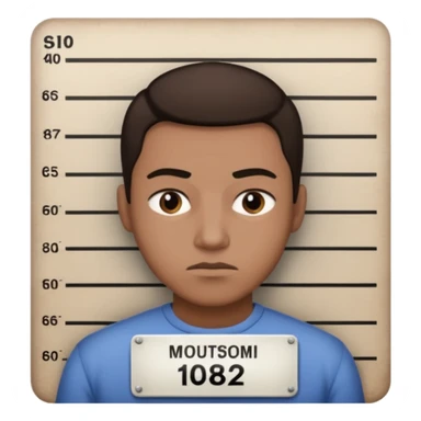 suspect on a mugshot sticker