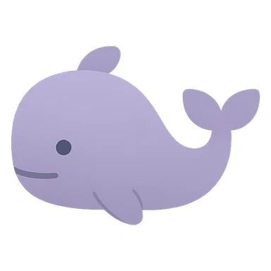 A dull purple whale sticker