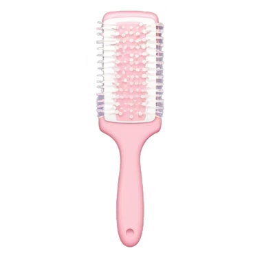 Light pink hairbrush with a white bow tie sticker