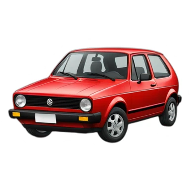 Red Volkswagen Golf 6 sticker