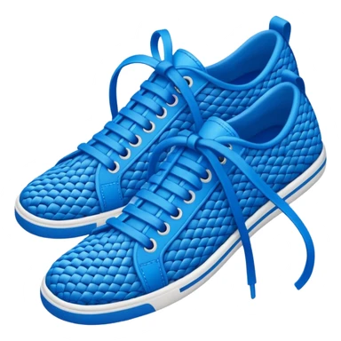 make an emoji of blue shoe laces only sticker