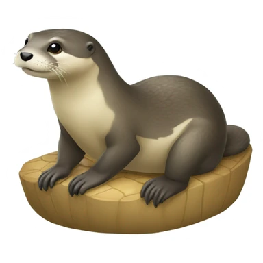 Loutre sur tortue  sticker