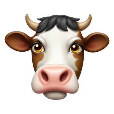 Sad cow sticker