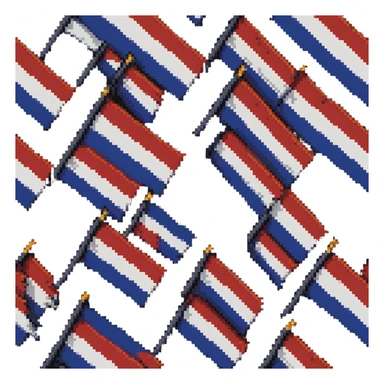 Flag of the Netherlands with red white and blue horizontal stripes sticker