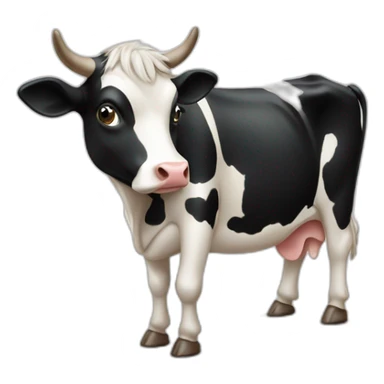vache avec des tâches vertes sur tout le corps sticker