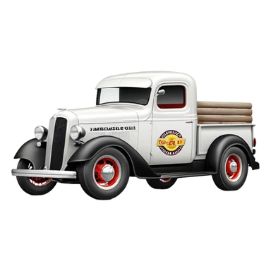 white Standard Oil drag racing 1935 Chevy Rat truck hot rod  sticker