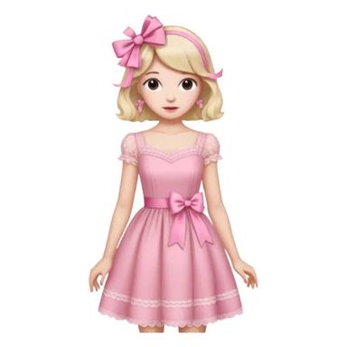 Coquette aesthetic pink sticker