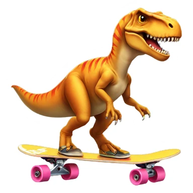 T-Rex riding a skateboarding  sticker