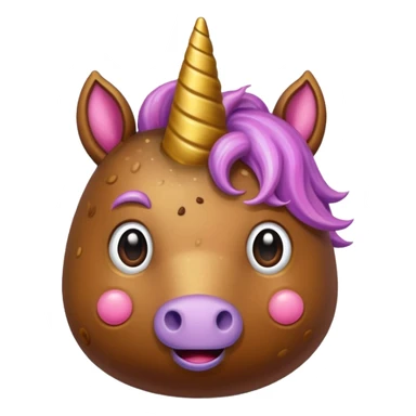Unicorn with a poop head sticker