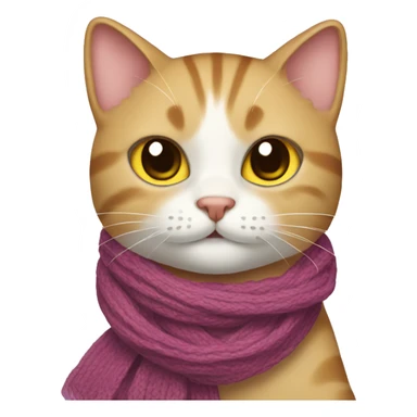 Cat with a scarf  sticker