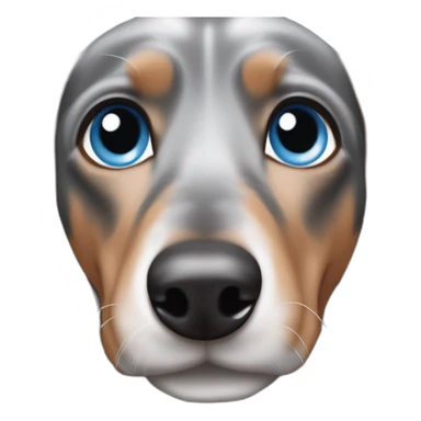 dapple grey dachshund with blue eyes sticker