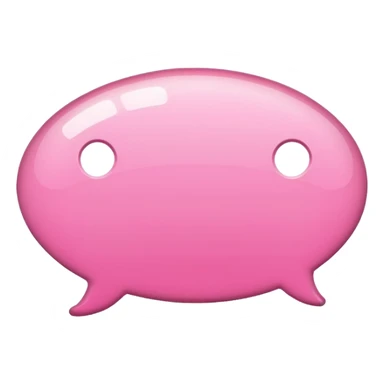 Pink texting bubble no face on it
 sticker
