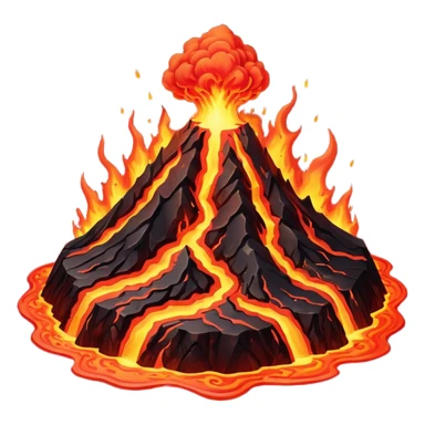 Volcano Planet – lava rivers and erupting peaks sticker