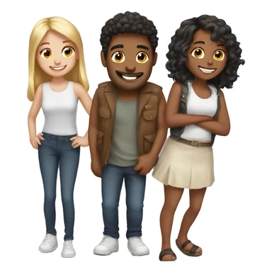 3 best friends 1 guy 2 girls sticker