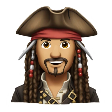 Emoji Capitan jack Sparrow sticker