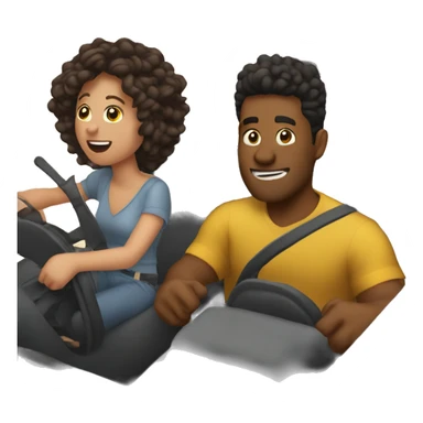 me and my girlfriend riding in a car singing songs  sticker