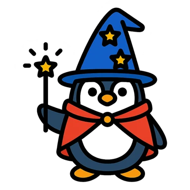 Penguin Wizard sticker