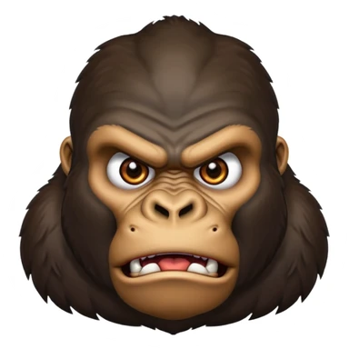 A gorilla angry face with realstick sticker
