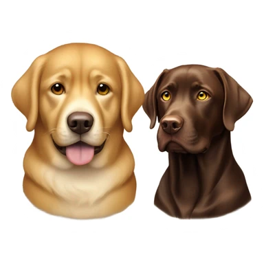 Donald trump with a chocolate lab dog with a white stripe on chest and yellow eyes sticker