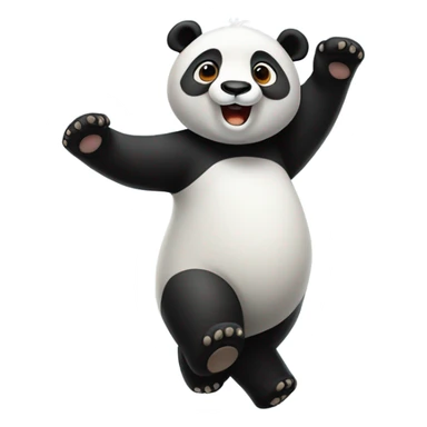 Begging panda reaching for hug  sticker